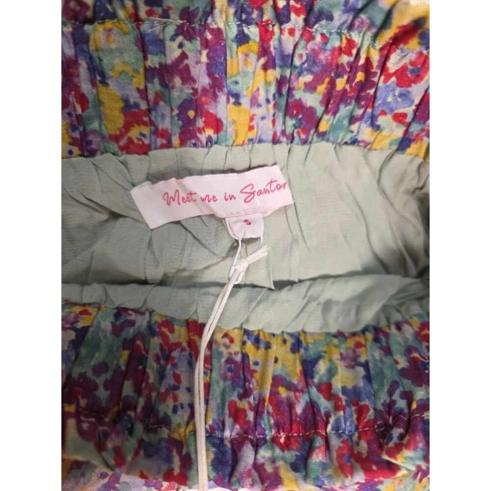 Meet Me In Santorini Abstract Floral Midi Skirt - Picture 2 of 3